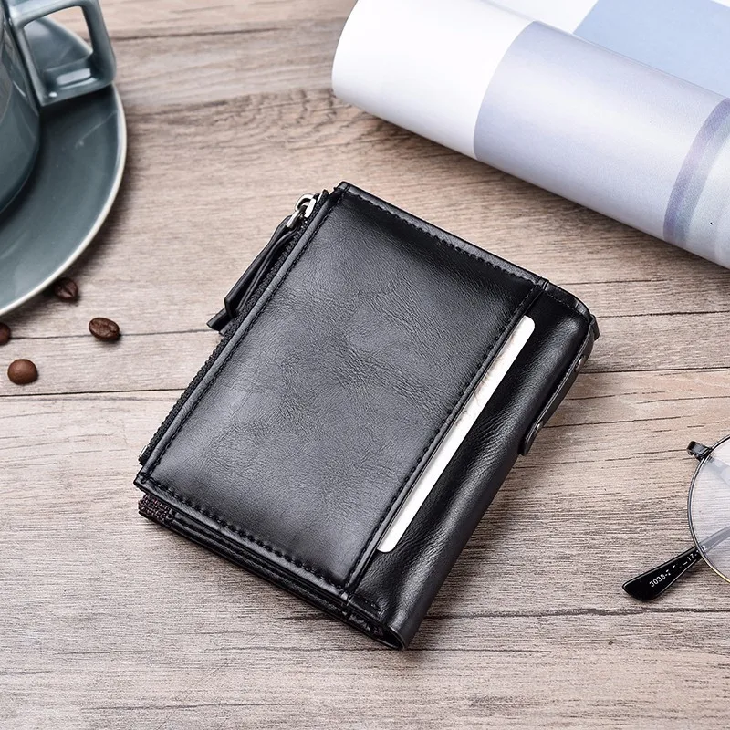 الاصطناعي جلد الرجال محفظة عملة محفظة جيب سستة محفظة مفيد الفاخرة محفظة صغيرة Bifold الذكور محفظة محفظة حمل بطاقات