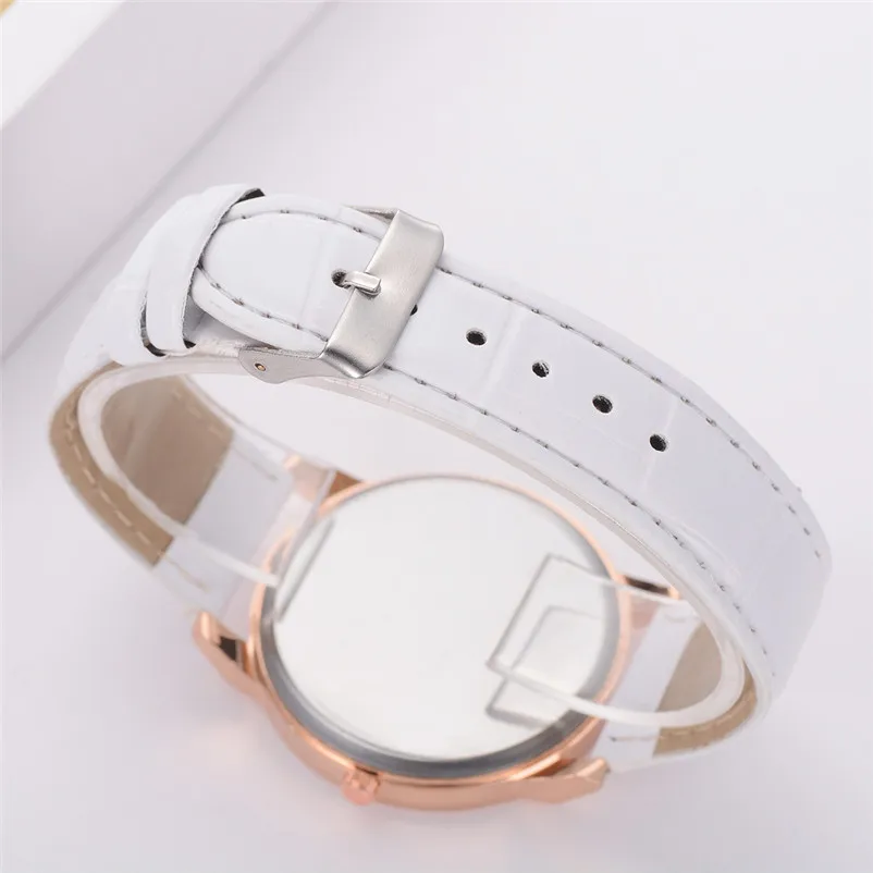 2018 Newly Design Fashion Watch Women Girl casual watches Leather bands Analog Quartz Wrist Watch clock Montre femme Y12 (1)
