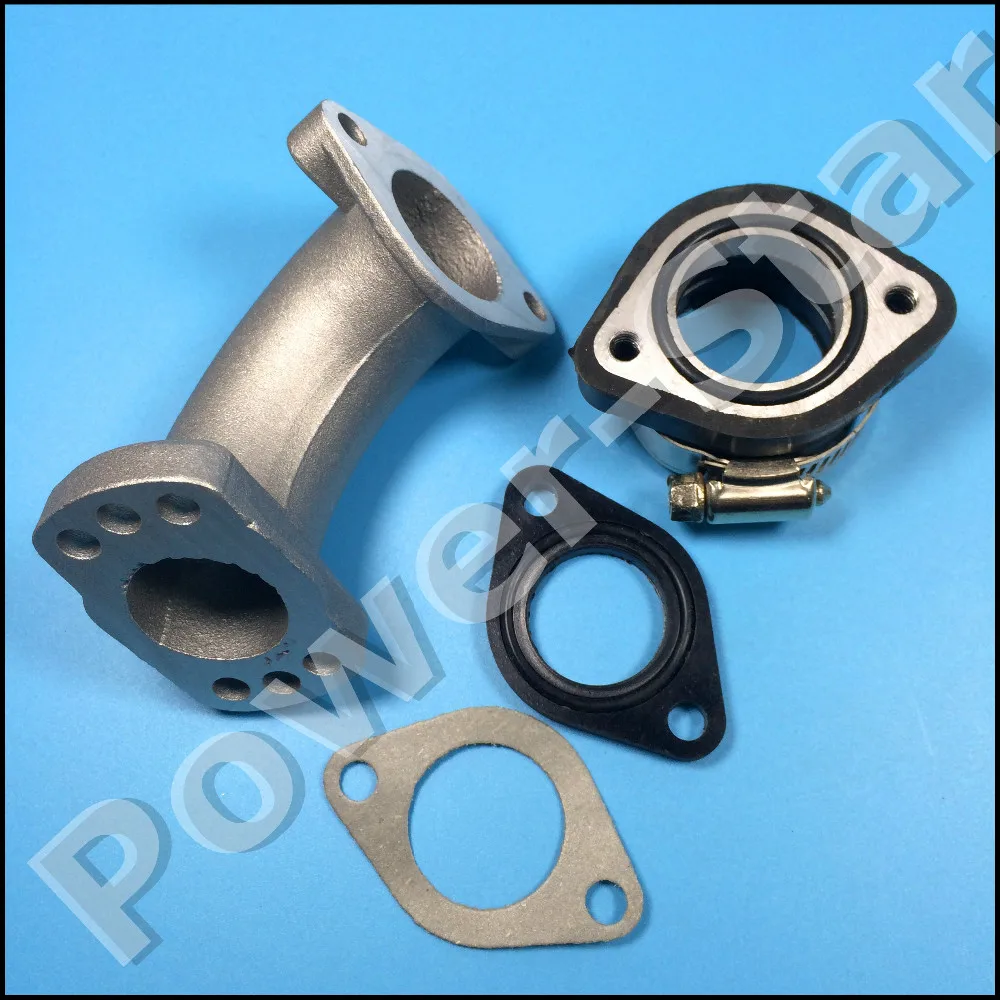 Carb Carburetor Intake Adapter Boot Rubber Pipe & VM24 Manifold Flange