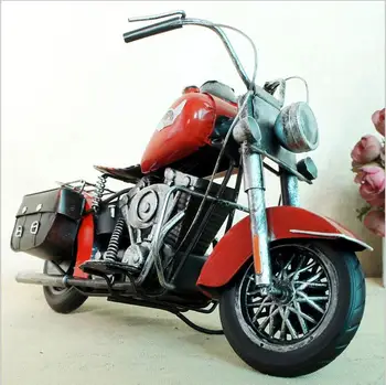 

New Motocross Model Ornaments Motorbike Iron Metal Gifts Retro Display Motor Motorcycle Showcase Photographic Props Decoration