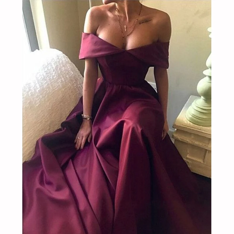 

2018 African Sexy Cap Sleeve Backless A-line Bridesmaid Dresses Simple Burgundy Long Party Gowns Prom Dress Custom Made