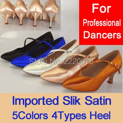 10Colors Classic Ballroom Shoes For Women Brand New Genuine Leather Middle Heel Girls Waltz Tango Foxtrot Quick Step Dance Shoes