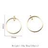 10pcs/lot Gold Zinc Alloy Round Circle Charms Bezel Metal Frame Pendant Bezel Setting Cabochon Setting Diy Earrings Accessories ► Photo 2/6