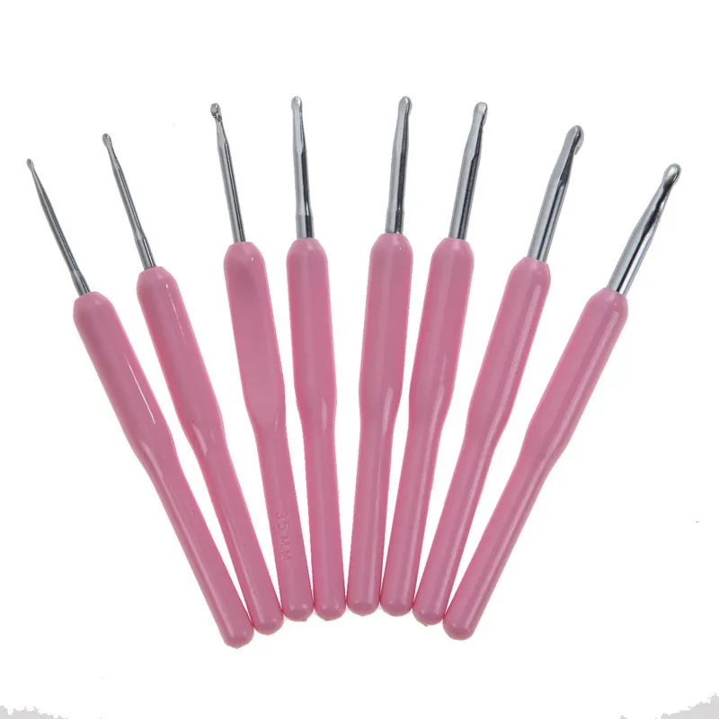 2,5-6,0 мм многоцветные спицы Пластиковые Ручки Алюминиевые крючки для вязания DIY ремесла ткацкий станок инструмент