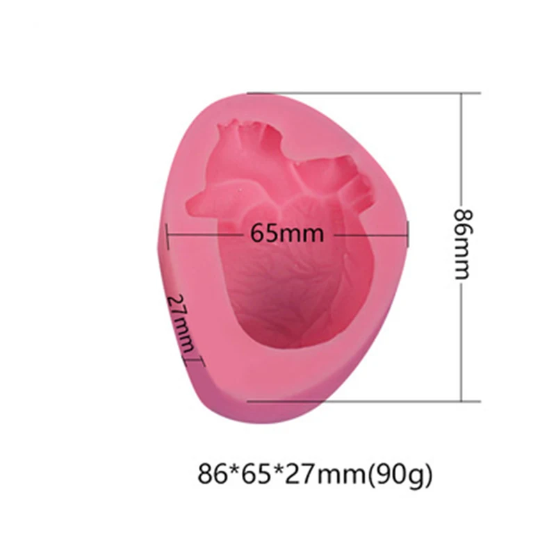 3D в форме сердца Хэллоуин форма сердечко торт формы для выпечки Силиконовые помадные формы для приготовления мыла шоколадные смолы глиняные формы