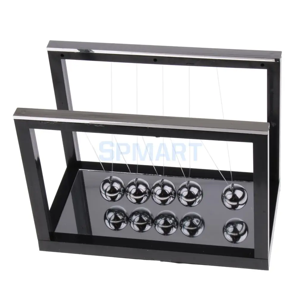 Newton's Cradle Newtons Pendulum Balance Balls Pendulum Physics Science Toy Teaching Aids Office Desk Decor Mirror Base
