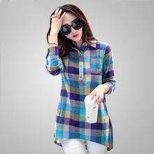 Women Shirt 2017 Korean Style New Fashion Long Sleeve Girls Shirt Casual Cotton Linen Blouses Ladies