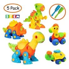 Разделите динозавра лошадь черепаха с дрелью, строительство инженерных стволовых обучения игрушка строительство Игровой набор для детей ясельного возраста