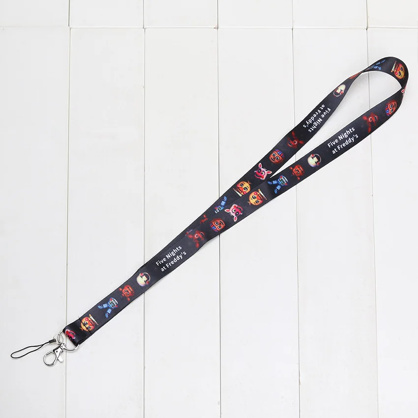

47cm Five Nights At Freddy's FNAF Cartoon Patterns Printed ID MP3 Key chains Cell Phone Neck Strap figure toy