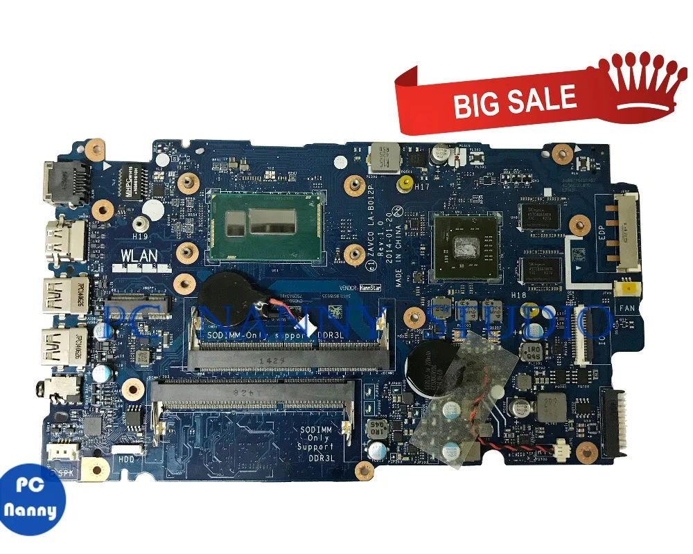 

PANANNY 056DXP 56DXP LA-B012P for Dell Inspiron 5447 5547 laptop motherboard I5-4210U DDR3L tested