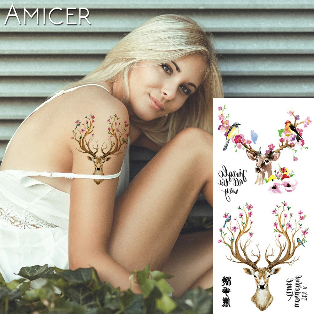 1 шт. временная тату наклейка Тигр Рор|tattoo sticker|waterproof tattoo stickertattoo stickers for women |