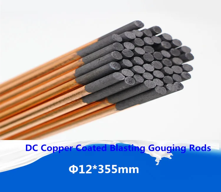 12 Flat gouging carbon rods