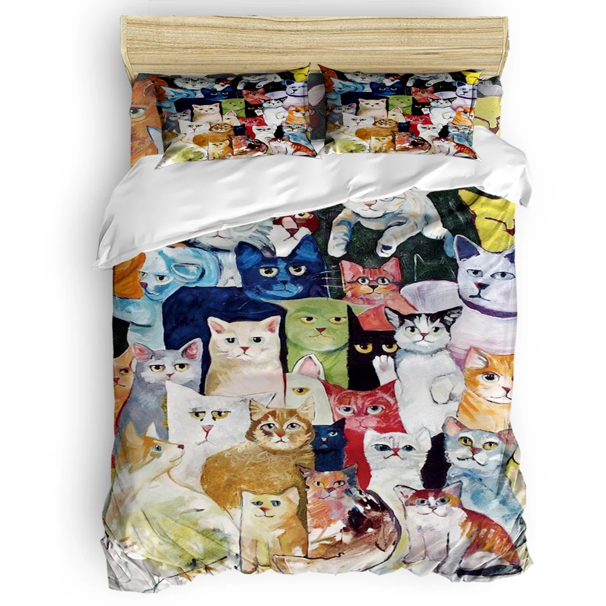 

Arts 3d Cartoon Cat Design Print 3 Pcs 4 Pcs Bedding Set Home Decor Duvet Cover Set Soft Bedding Sets Adult Kids Free Shipping