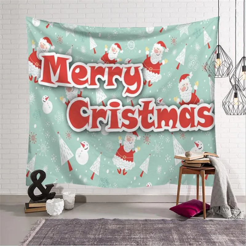 ★ Xmas Art Гобелен Печатных Home Decor Стены Йога Шаль Мат Коврик Стене Висит Гостиная Висит Ковер w3- ①