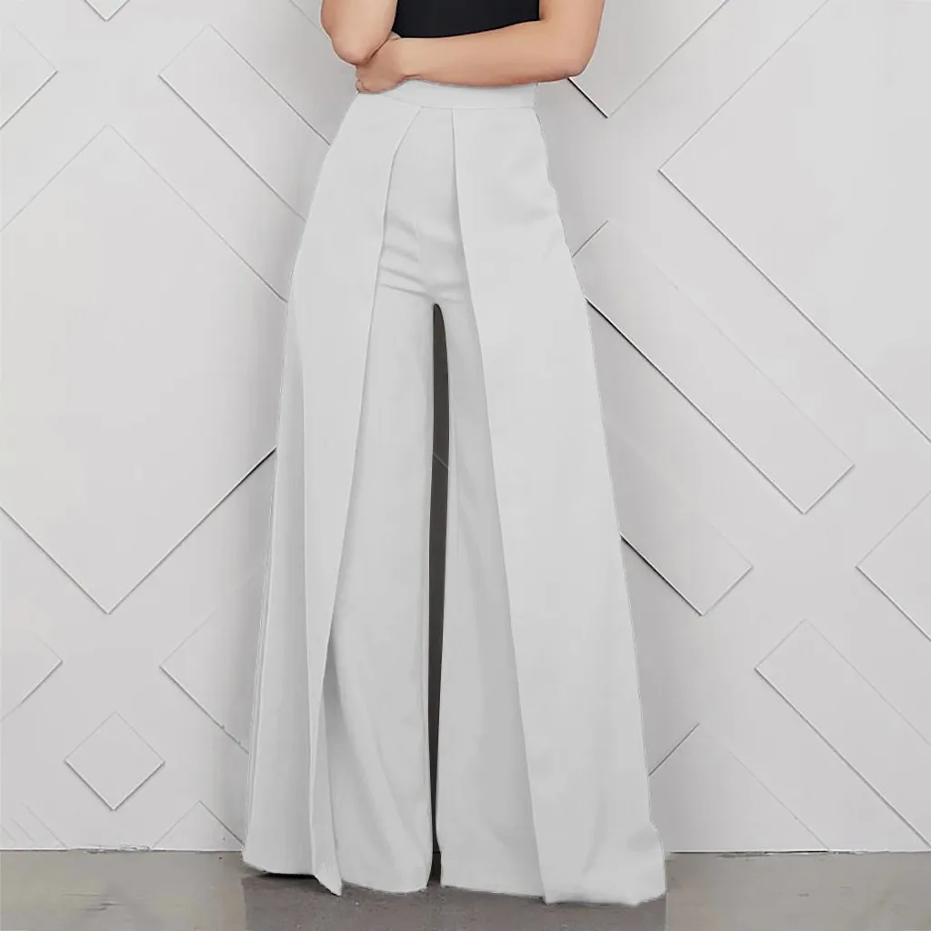

2019 Hot Loose Pants Plus Size Long Pants Summer Trousers Women Fashion Solid Color High Waist Baggy Clubwear Pantalones Mujer