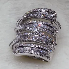 2016 Tamaño Caliente de La Manera 11 del Reparto Estupendo de La Princesa Mujeres Anillo de Bodas de Diamante Simulado Joyería de Lujo para los regalos de Navidad Tamaño 5-11