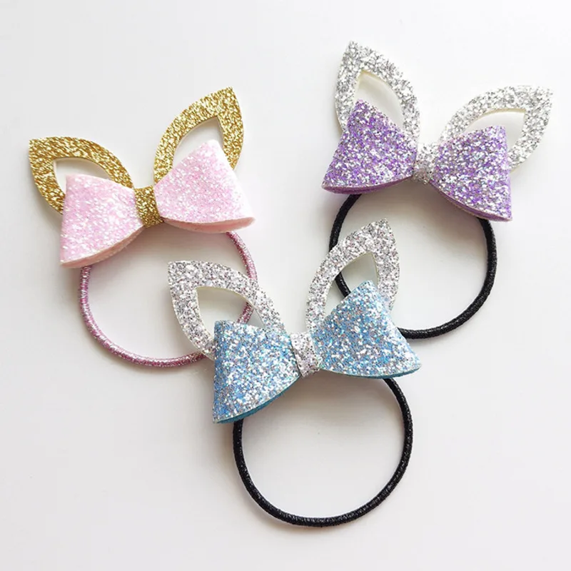 

Stereo ear clip hair bands pure manual bow hair cloth all children's hair band