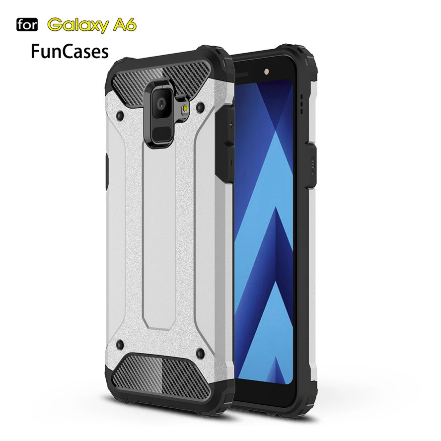 

For Armor Case Samsung Galaxy A6 2018 Case Robot Silicone Rubber Hard Back Phone Cover For Samsung Galaxy A6 2018 A600 Samsu