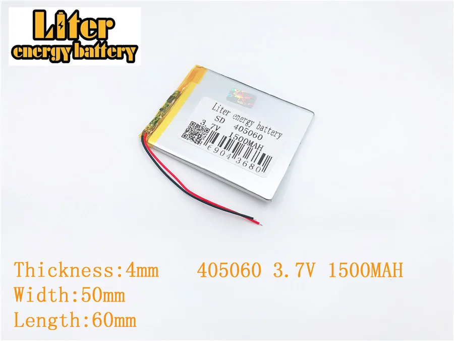 405060 3,7 v 1500mah литий-ионная аккумуляторная батарея для 3,7 V 1500MAH 405060 PLUG gps устройств литий-полимерная батарея - Цвет: 405060 3.7v 1500mah