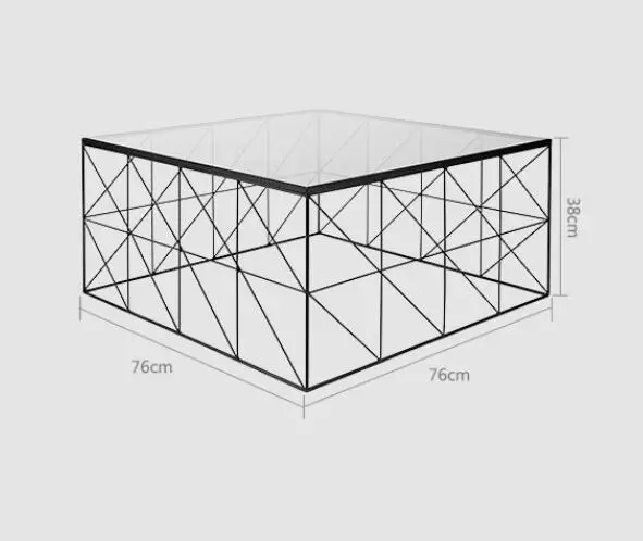 Модные журнальные столы в стиле Луи из закаленного стекла, простые железные художественные маленькие гостиной, квадратные, скандинавские, современные, мини