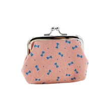 Милый женский кошелек с бантом, бумажник, держатели карт, кошелек с застежкой, женский клатч для монет, сумка