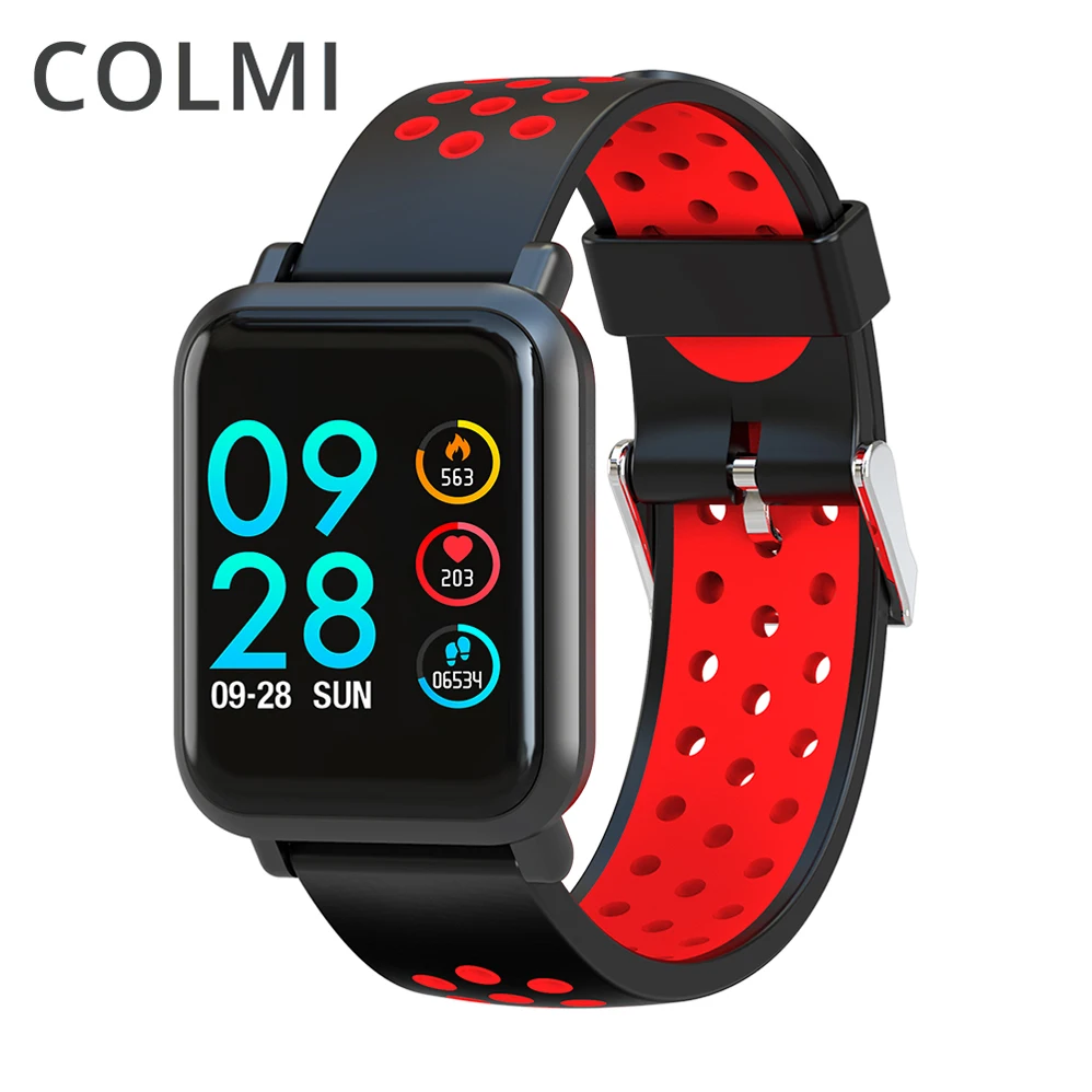 COLMI Smart Watch OLED Screen Heart Rate Blood Oxygen Pressure BRIM IP68 Waterproof Activity Tracker For Android and IOS Phone