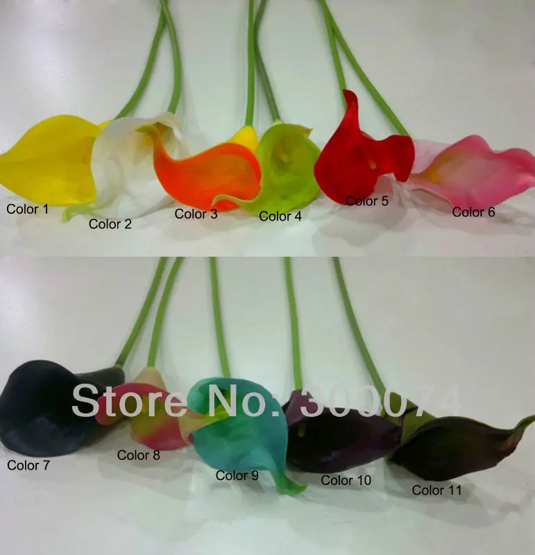 

100pcs/ Pack, 14" High Wedding Table Centerpieces Flower,Real Touch calla lily, Wedding Flowers Arrangement Artificial Flore