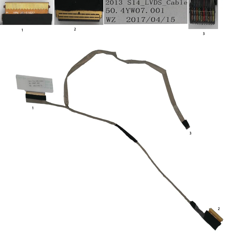Computer Cables LCD LED Video Flex Cable for ACER Aspire E15 ES1-511//Gateway NE511 PN:DC020020Z10 Notebook LCD LVDS Cable Repair Replacement Cable Length Shows, Color: Black