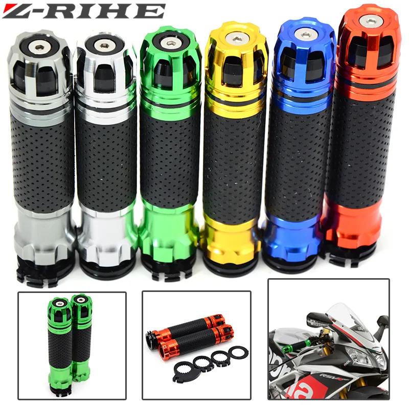 

Universal 7/8'' 22MM Motorcycle CNC handle grips Motorbike handlebar grips and end for Suzuki GSX 650 F GSX R 600 SV 650 SV 1000