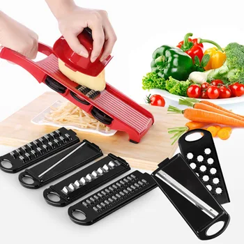 

Plastic Vegetable Fruit Slicers Cutter With Adjustable Stainless Steel Blades Carrot Potato Onion Grater