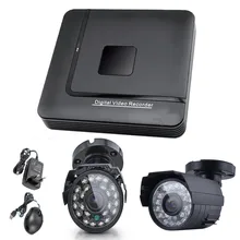 НОВЫЙ 1 шт. 4CH DVR 2 шт. 1000TVL Digital Video Camera Easy Installation Система Безопасности Цифровой Видеорегистратор Видеонаблюдения