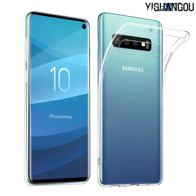 

YISHANGOU Clear Transparent Phone Case For Samsung S10 Plus S10e Flexible Soft Silicone Cover For Galaxy Note 9 8 S8 S9 Plus S7