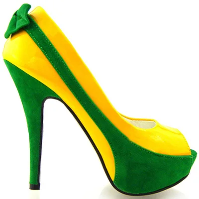 two tone heels pumps