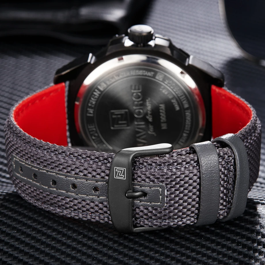 NAVIFORCE Топ бренд военные часы мужские модные повседневные холщовые Кожаные Спортивные кварцевые наручные часы Мужские часы Relogio Masculino