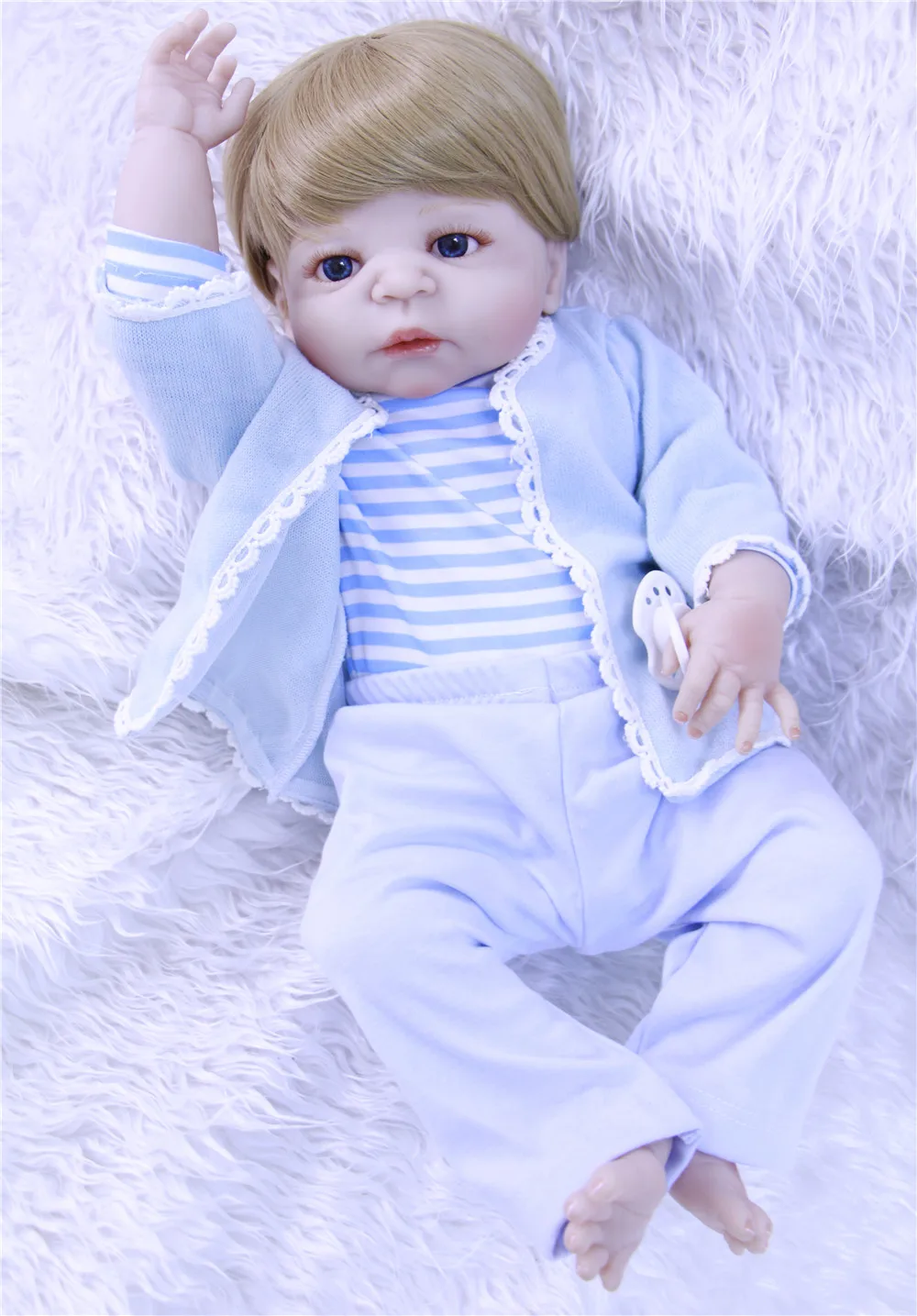 Npkколлекция бренд reborn baby куклы мальчиков, девочек 55 см Полный тела силиконовые куклы reborn bebes reborn com corpo de silicone menina