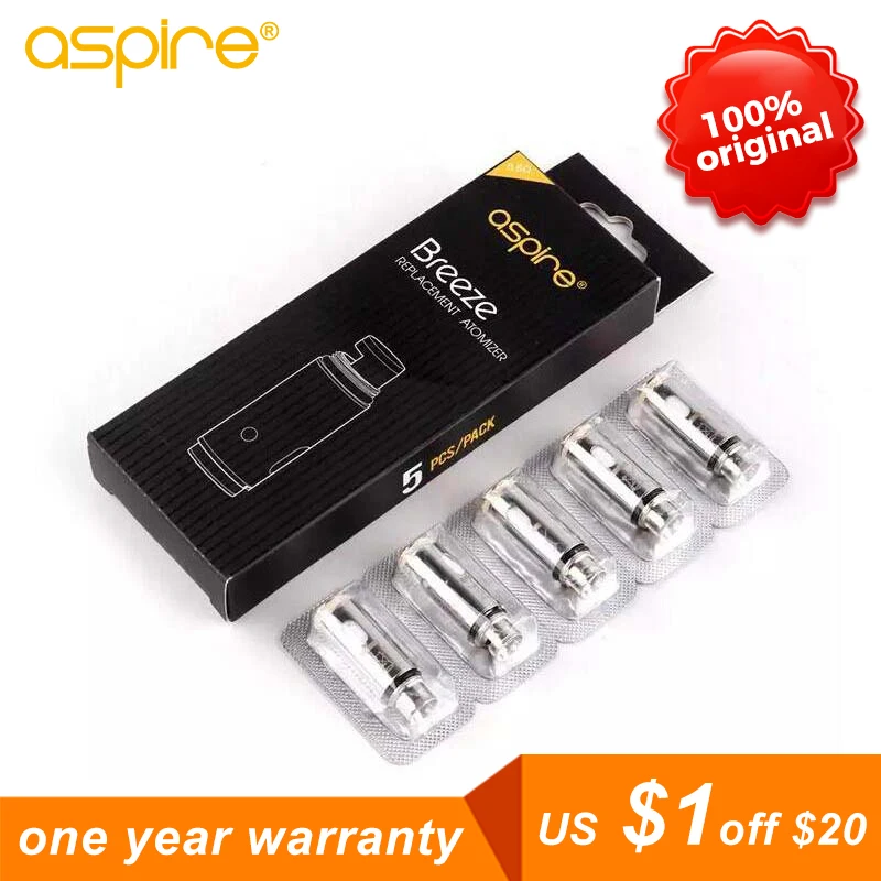 

Aspire Breeze 2 Coil 0.6ohm 1.0ohm 1.2ohm U-tech Replacement vape Coil For Breeze/Breeze 2 vape tank fit Breeze 2 AIO E-Cig vape