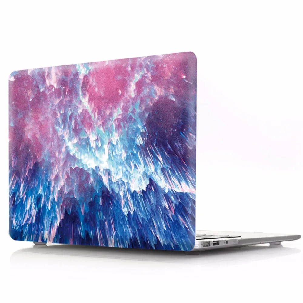 Цветной чехол для Macbook Air 13 11 Pro 15 12 Retina жесткий сенсорный Гладкий защитный