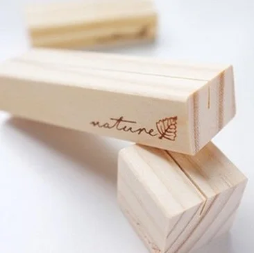 

15pcs - 3 Size For Choose Nature Style Wood Card Holder, Postcard Holder For Party Invitations and Cards