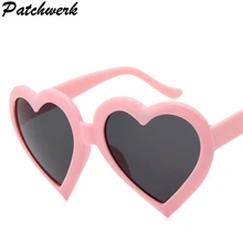 Модные женские солнцезащитные очки с сердечками в винтажном стиле, брендовые дизайнерские солнцезащитные очки, женские винтажные зеркальные синие солнцезащитные очки для женщин