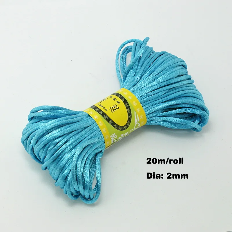 Новое поступление размер отверстия 2 мм 20 м/лот 29 цветов на выбор китайский узел шнур для рукоделия изготовление аксессуаров