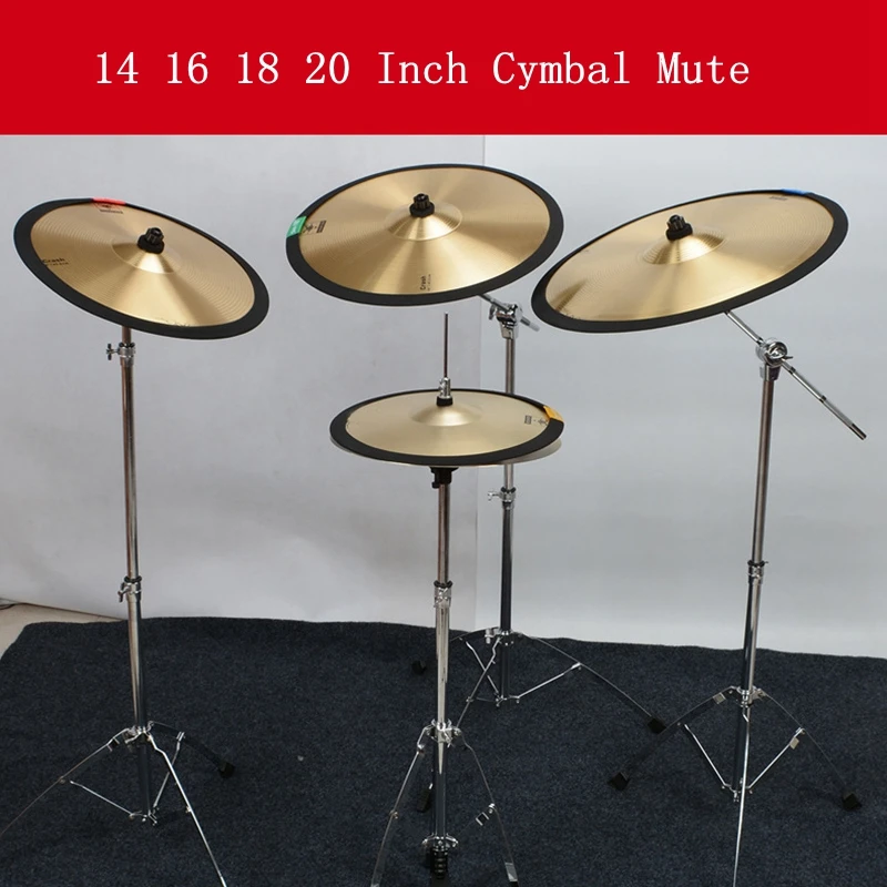 14 16 18 20 Inch Cymbal Mute Circle Ring Drum Set Hi-hat Practice Silencer 4 Size Optional