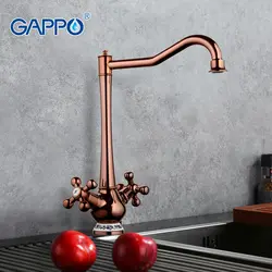 Gappo антикварная роскошь кухонная раковина питьевой воды Высокий кран Фильтр Краны Однорычажный Нажмите холодной и горячей воды смесителя