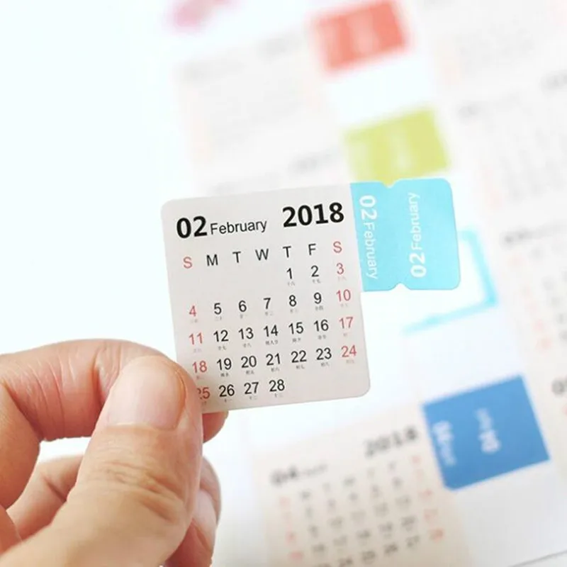 

(4 Designs) 2018 Calendar Sticker Notebook Index Monthly Category Sticker Planner Accessories Cut Sheet