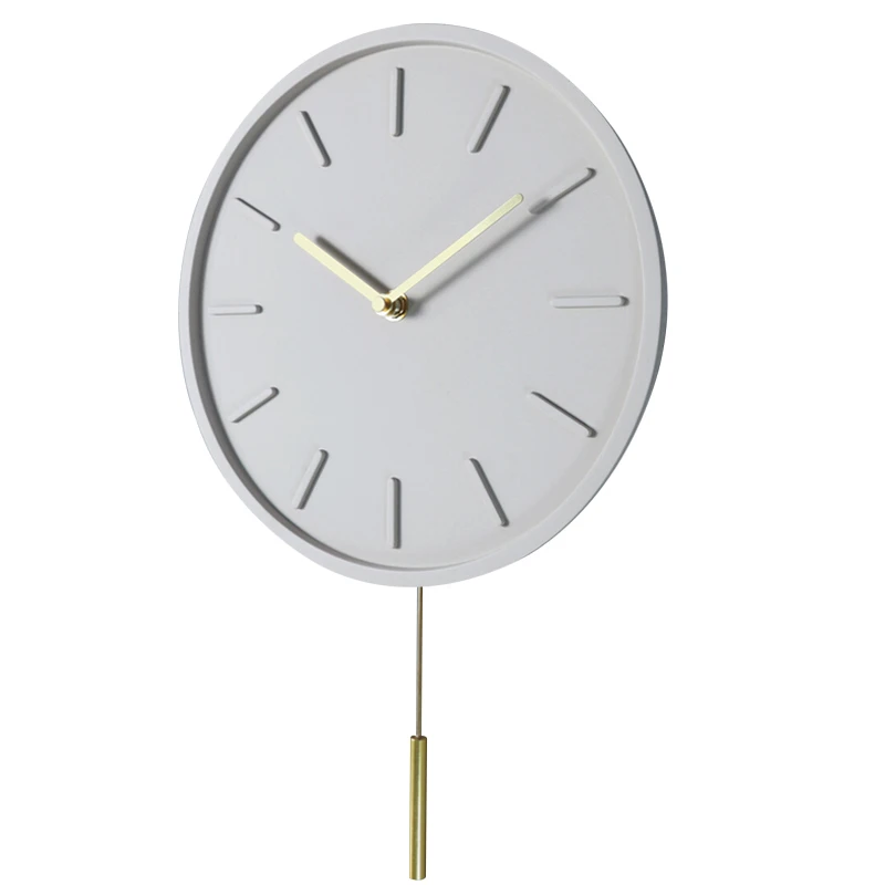 New Fashion Promotion Nordic Style Circular Wall Clock Rose Numeral Hanging Clock Coffee Shop Modern Simple Mute Needle Clock 