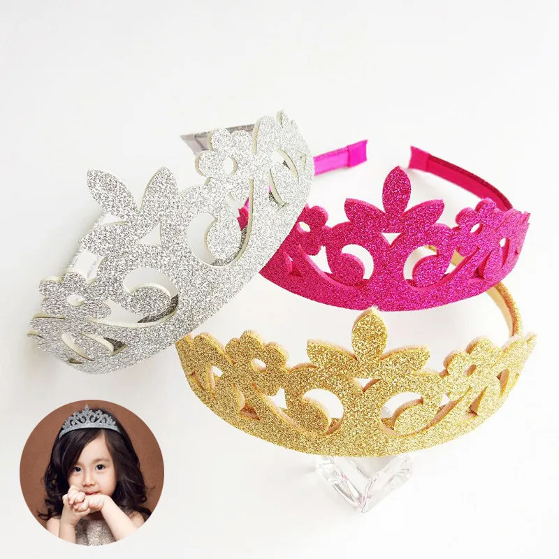 BalleenShiny 3D Корона повязки для волос для маленьких девочек модные блестящие принцессы аксессуары для волос на день рождения головные уборы для детей подарок для детей