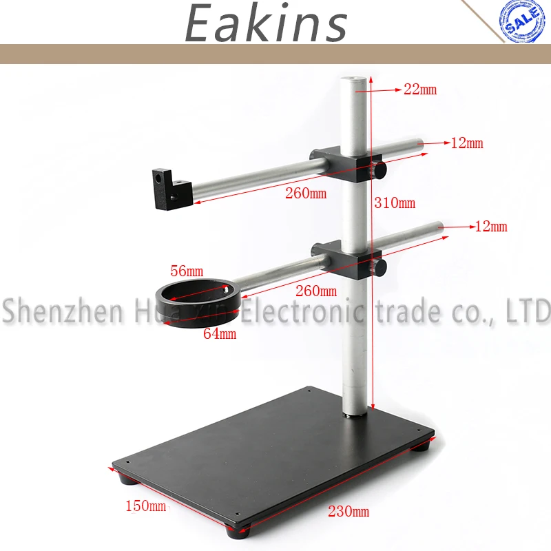 Цельнометаллический промышленный микроскоп камера стрелы стенд микроскопа двойной кронштейн вращающийся стенд Регулируемая Настольная подставка держатель