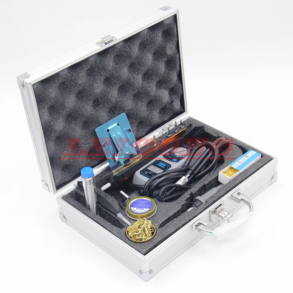 

YIHUA 908D 60W Electric Soldering Iron SMD Solder Station Adjustable Thermostat Mini Pocket Iron Rework Repair Tools Metal Box