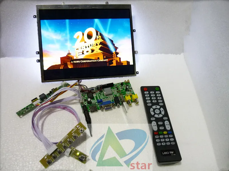  HDMI+2AV+VGA+Rear View Driver Board+USB function+audio output +9.7 inch LTN097XL01 1024*768 On-boar