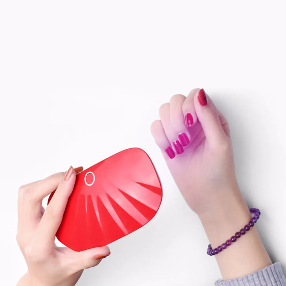 Mini Nail Dryer 6W UV Led Portable Nail Curing Lamp Light For Soak Off