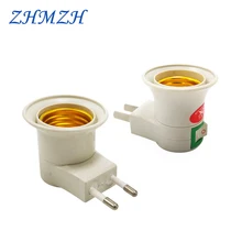 E27 лампа держатель настенный E27 переключатель лампа база конвертер Тип ЕС Круглый США штекер с кнопкой вкл/выкл винт тип рта светильник держатель